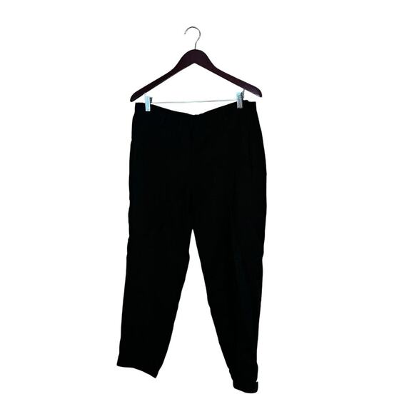 Eileen Fisher Women’s Tencel Cargo Pant Tapered Buttoned Hem Small Black Lounge - Picture 1 of 9